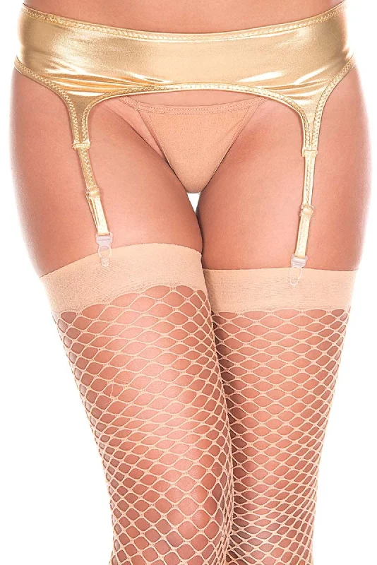 fishnet women garters textureMetallic garter belt gold