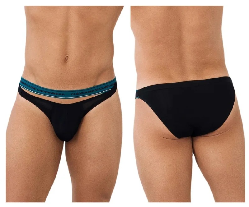 matching women bikini briefs with swim topsClever 0952 Utopia Bikini Color Black