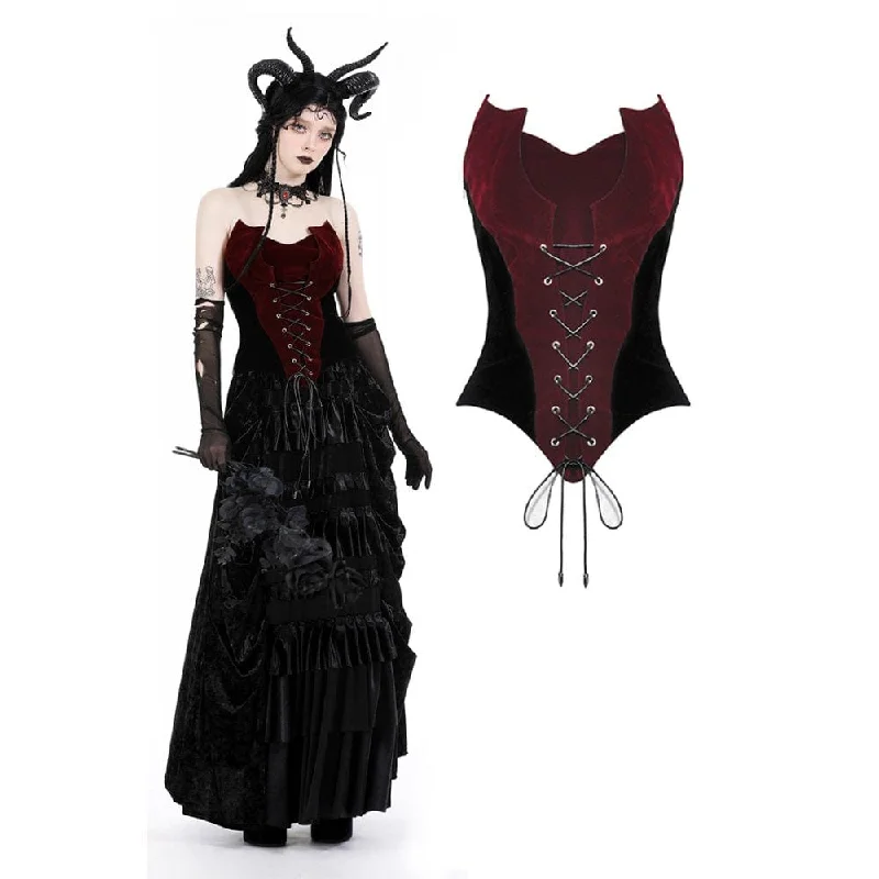 post - pregnancy women bustiers and corsetsWomen's Gothic Double Color Bat Overbust Corset