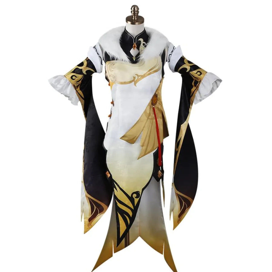 women pokemon trainer cosplay costumesGenshin Impact Ningguang Cosplay Costumes J40608