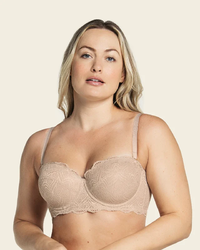 convertible sports bras for versatile useConvertible Balconette Lace Push Up Bra