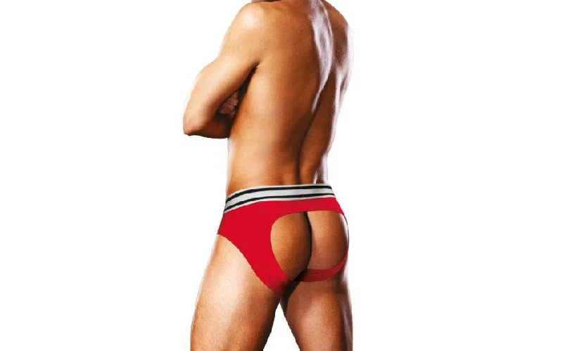 seamless anti - static women briefs for a hassle - free experienceProwler Open Back Brief White/Red