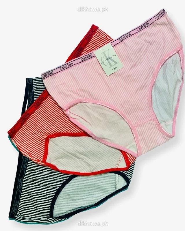 breathable panties for women with sensitive skinPack of 3 - CK Plain Panty - Flourish CK Plain Panty Mix Colors - 444, 555, 666