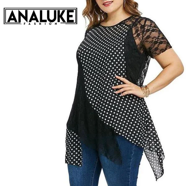 women sexy dresses with fishnet panelsLace Mesh Partchwork Long Blouse