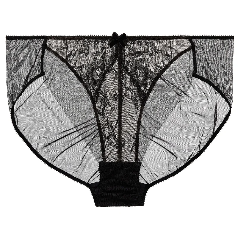 seamless organic cotton women briefs for eco - conscious usersYva Black Hi-Cut Brief by Dita Von Teese