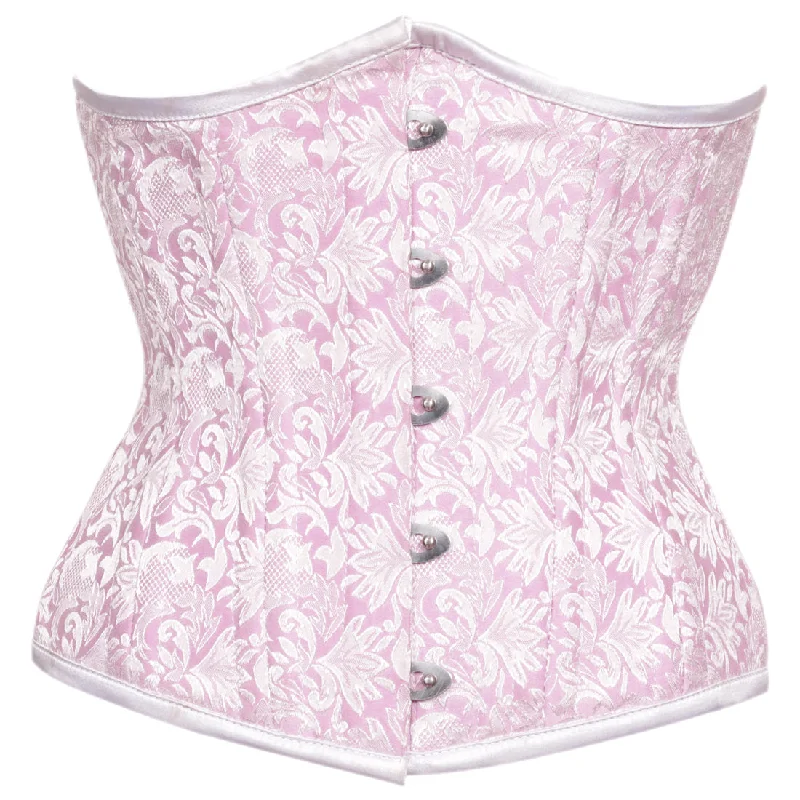 printed women bustiers and corsets patternsViola light pink Authentic Steel Boned Waist Training Underbust Corset