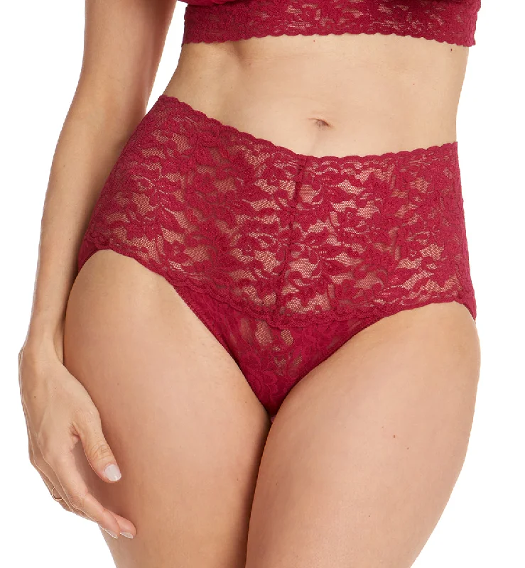 celebrity inspired women bikini briefs for a trendy lookHanky Panky Retro Lace V-kini (9K2124) - Cranberry