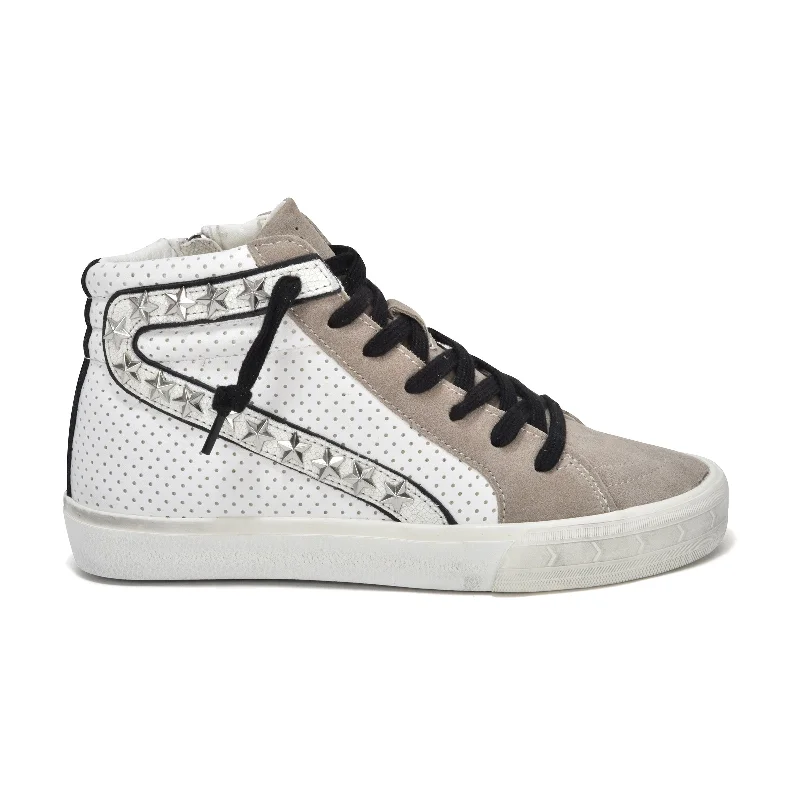 boyshort style women bikini briefs for more coverageVintage Havana Women's Gadol High Top Sneakers - White Taupe Multi