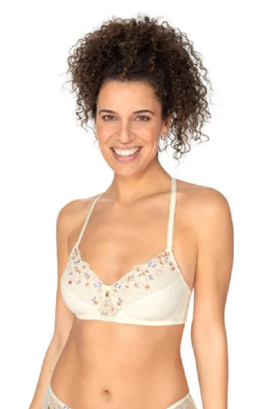 nursing bras for new mothersDaydream lightly padded Wirefree Bra (Off White/Floral)