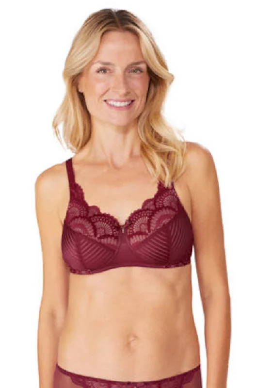 supportive sports bras for runningKarolina Wirefree Padded Bra (Red & Nude)