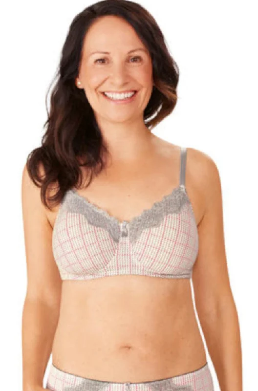 plus size nursing bras for breastfeeding momsLuna Wirefree Padded Bra (Grey & Multi)