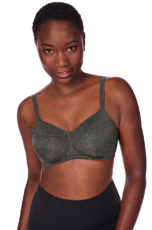 underwire sports bras for extra stabilityMelinda Wirefree Bra (Dark Grey)