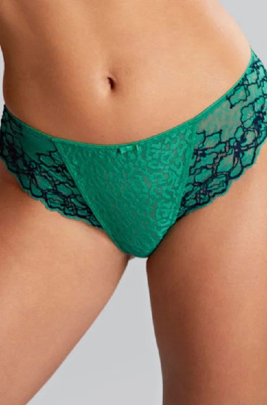 padded bras for added volumeEnvy Brazilian Brief (Emerald Leopard)