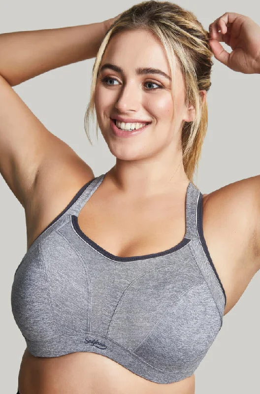 plunge bras for low cut topsUW Sports Bra Non Padded (Grey Marle)