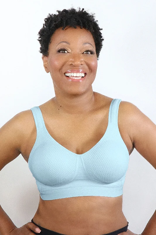 sports bras for high impact workoutsABC Everyday Comfort Mastectomy Bra - Blue