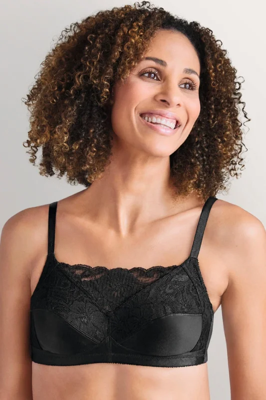 sleep bras with adjustable strapsAmoena Isabel Mastectomy Camisole Bra - Black