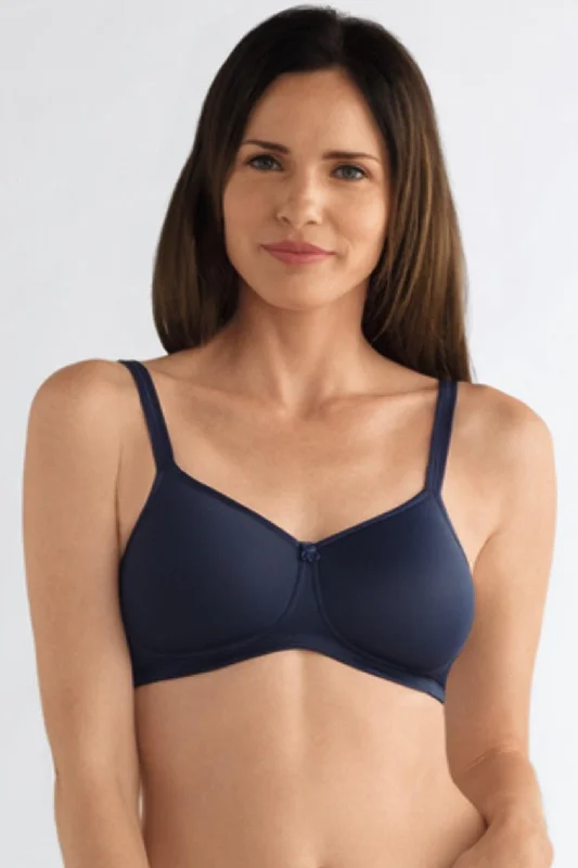 lace balconette bras for a luxurious feelAmoena Mara Padded Mastectomy Bra - Dark Blue