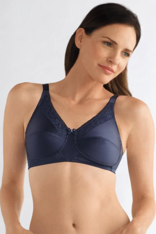 balconette lace bras for a feminine touchAmoena Nancy Wire Free Mastectomy Bra - Dark Blue