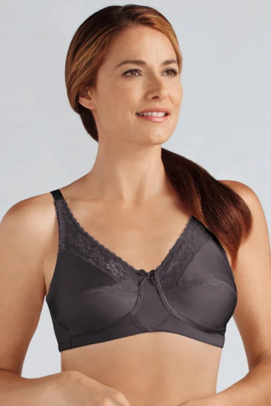 seamless t - shirt bras for everyday wearAmoena Nancy Wire Free Mastectomy Bra - Dark Grey