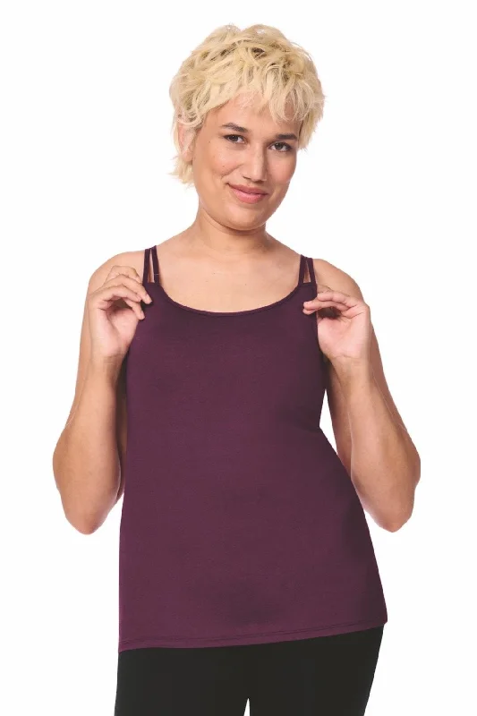 supportive underwire bras for large bustsAmoena Valletta Mastectomy Top - Dark Berry