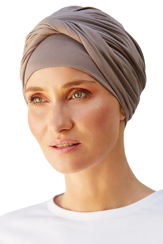 plunge wireless bras for a natural lookChristine Shakti Turban - Taupe