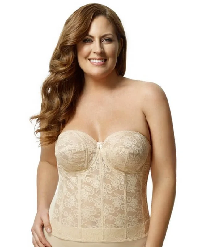 seamless t - shirt bras for everyday wearElila Underwired Lace Strapless Longline Bra - Nude