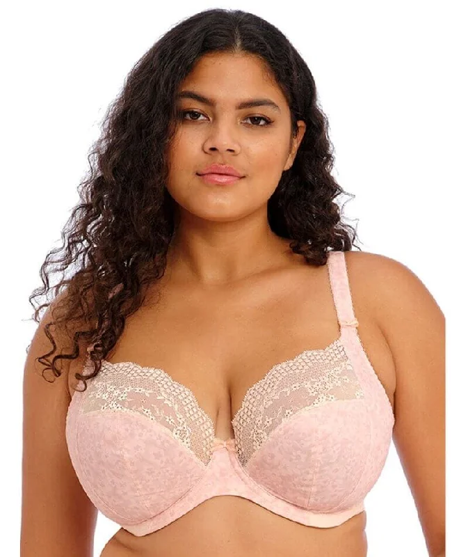 plus size bras with good supportElomi Lucie Underwire Stretch Plunge Bra - Pale Blush