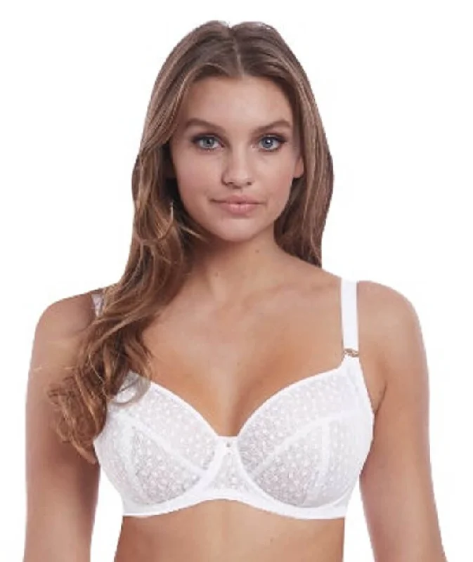 plunge wireless bras for a natural lookFreya Starlight Balcony Underwired Bra - White