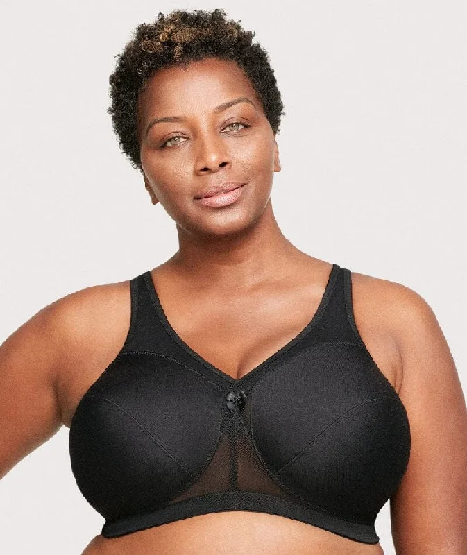 underwire bras with maximum supportGlamorise Magiclift Active Support Wire-Free Bra - Black