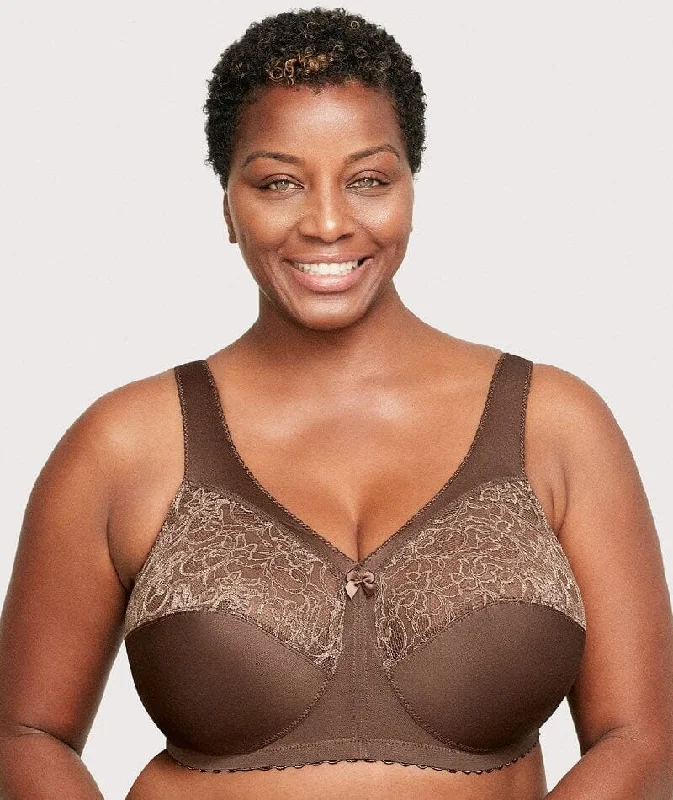 sexy lace push up bras for special occasionsGlamorise Magiclift Original Wire-Free Support Bra - Mocha