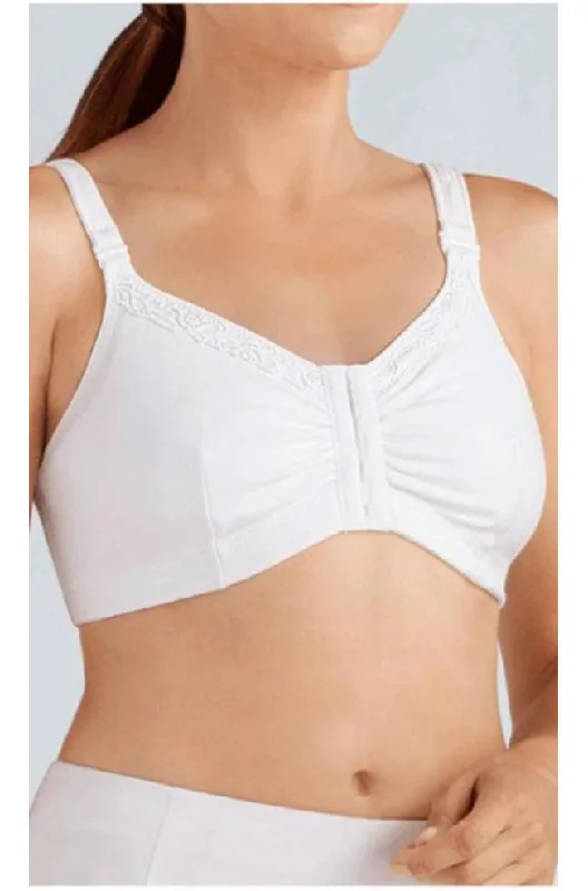 bralette with underwire for added supportHannah Front Opening Wirefree Bra (White)