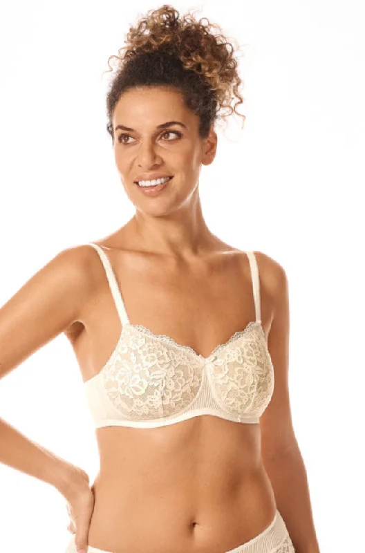 plunge push up bras for a bold lookKyra Padded Non-Wired Bra (White & Sand)