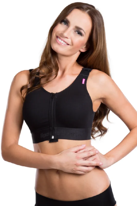 convertible bras with adjustable strapsLipoelastic PI Special Comfort Post Surgery Bra - Black