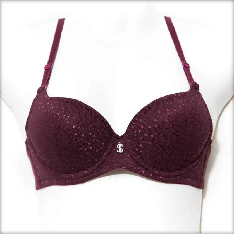 full cup padded bras for enhanced shapeSister Hood Pushup Bra Maroon