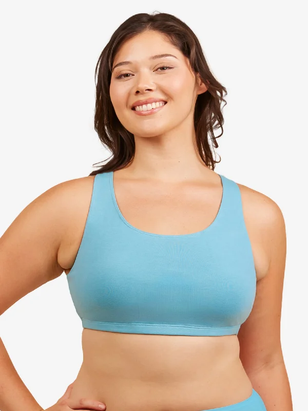 seamless sports bras for minimal chafingThe Serena - Cotton Wirefree Sports Bra