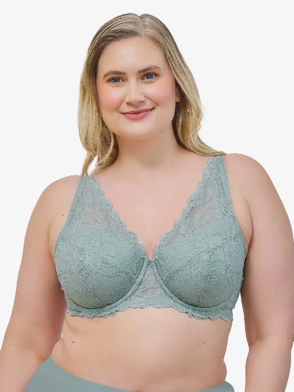 sleep bras for all night comfortThe Willow - Lace Plunge Underwire Bra