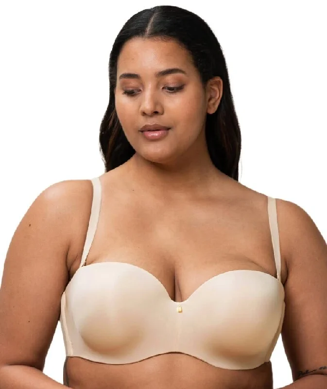 plunge wireless bras for a natural lookTriumph Body Make-Up Essentials Strapless Convertible Bra - Nude Beige