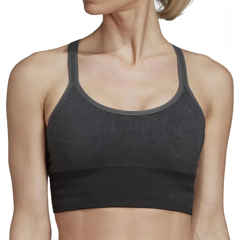 sleep women sport bra for comfortable restadidas All Me PrimeKnit FLW Womens Sports Bra - Grey