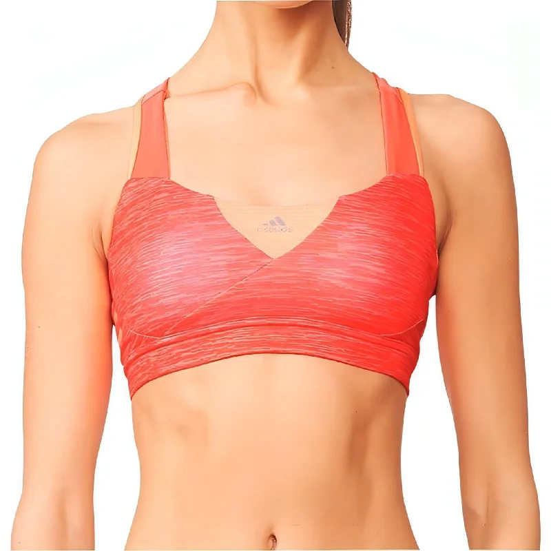 wireless women sport bra for comfortadidas Supernova Melange Womens Sports Bra - Red