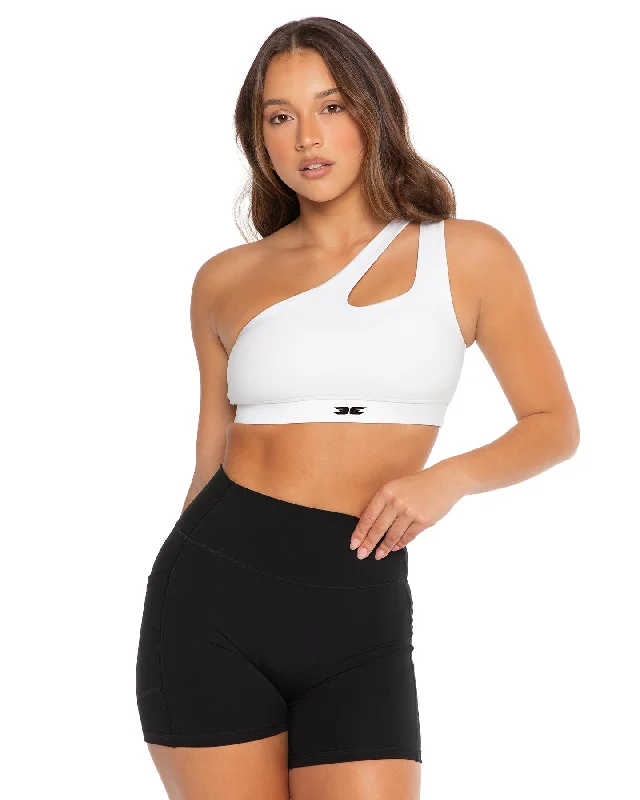 wireless women sport bra for comfortAsymmetric Bra - White