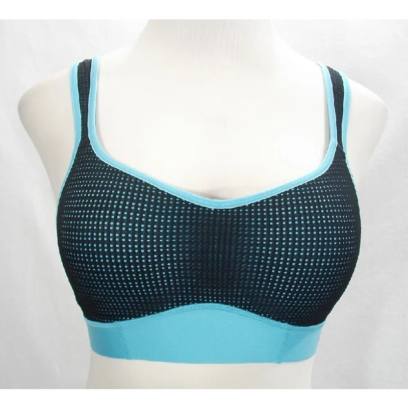 black women sport bra for a classic styleChampion Mesh Overlay Wire Free Sports Bra With SmoothTec Band 36C Gray Aqua NWT