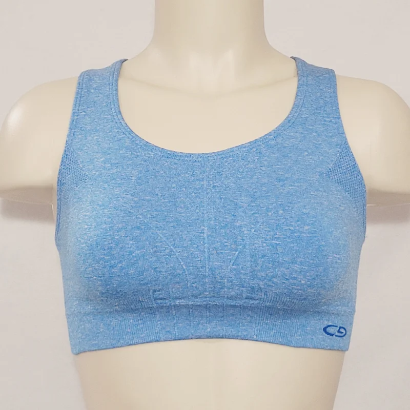 machine - made women sport bra for affordabilityChampion N9526 Duo Dry Max Racerback Wire Free Sports Bra MEDIUM Blue NWT