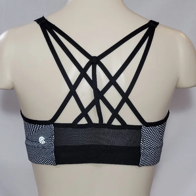 sleep women sport bra for comfortable restChampion N9688 Strappy Cami Wire Free Sports Bra MEDIUM Black & White NWT