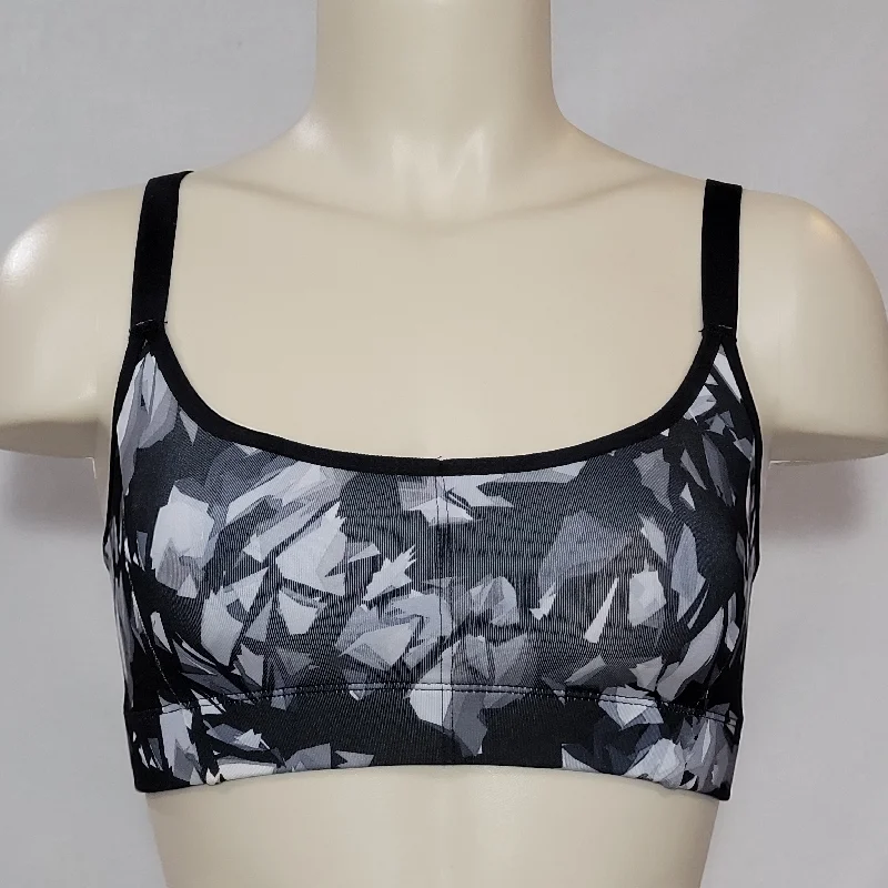 anti - chafing women sport bra for comfort during exerciseChampion N9688 Strappy Cami Wire Free Sports Bra SMALL Gray Multi NWT