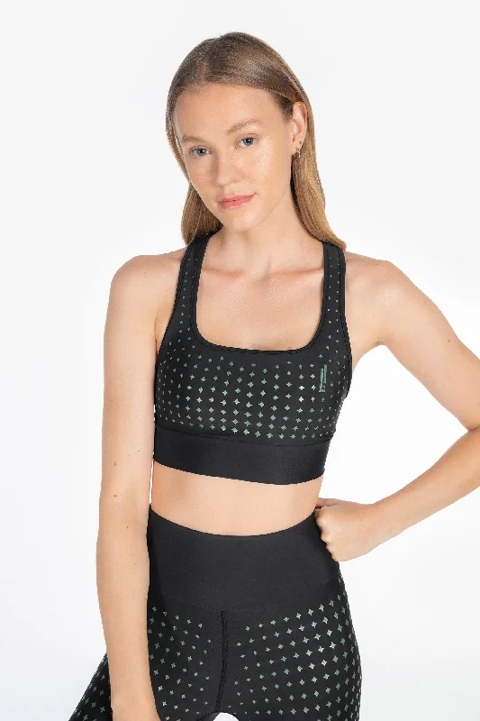 adjustable strap women sport bra for a perfect fitCyber Holographic Top