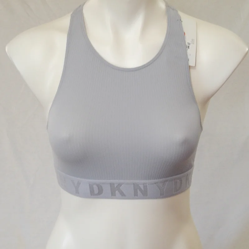 breathable women sport bra for ventilationDKNY DK4023 Litewear Seamless Ribbed Crop Top Bralette SMALL