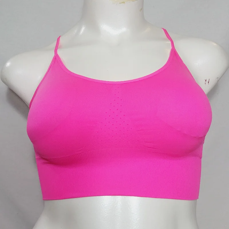 high impact women sport bra for runningEverlast Wire Free Low Impact Racerback Sports Bra LARGE Bright Pink NWT