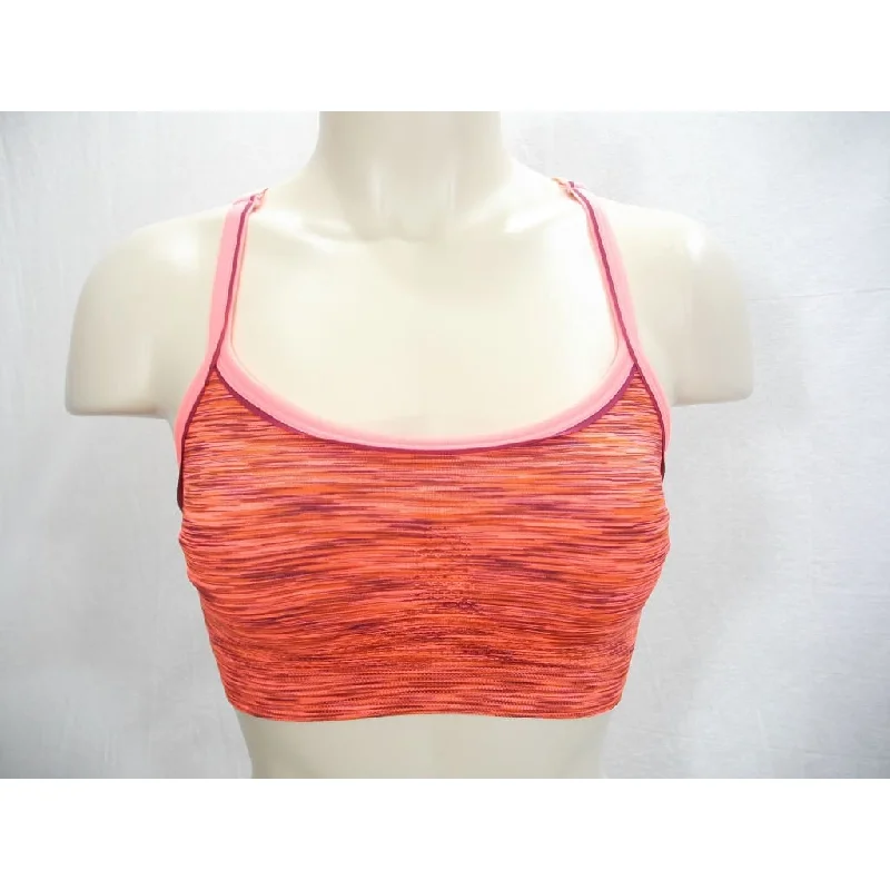 petite women sport bra with proper fitEverlast Wire Free Low Impact Racerback Sports Bra SMALL Bright Orange NWT