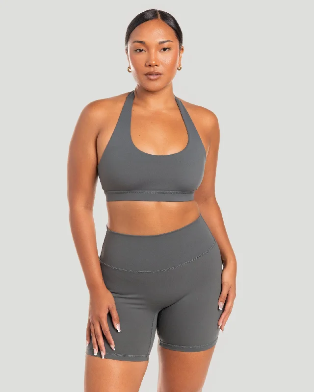 matching women sport bra and leggings setsHalter Bra - Cloud Grey