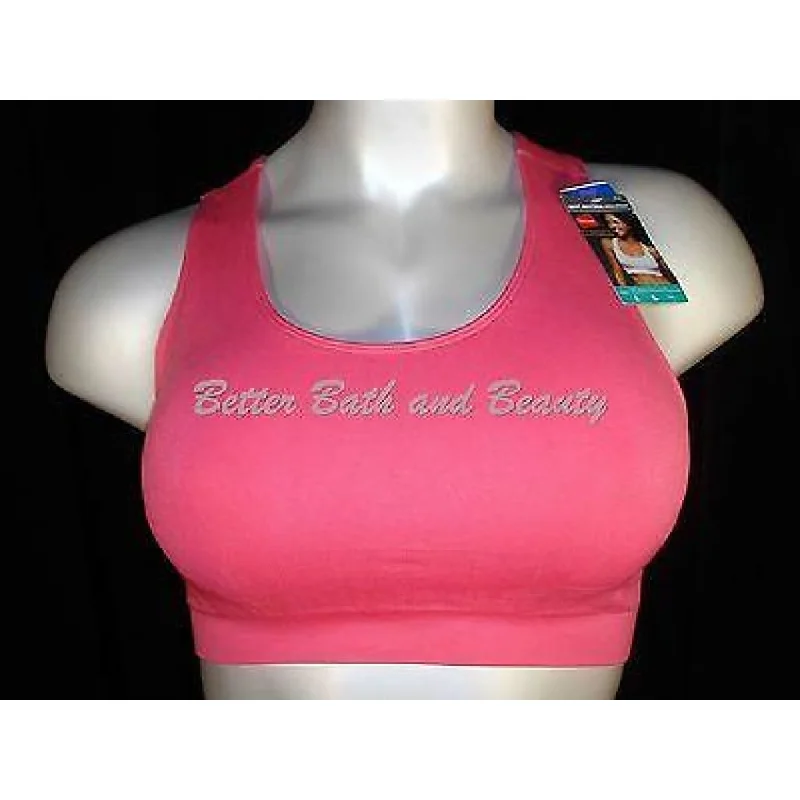 travel women sport bra for easy packingHanes HC35 Wire Free Sports Bra MEDIUM Dahlia Pink NEW WITH TAGS